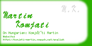 martin komjati business card